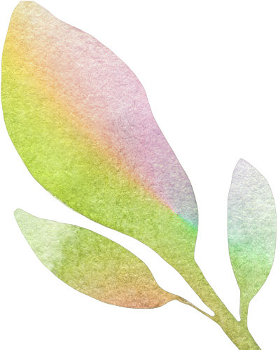 清新水彩树叶矢量素材