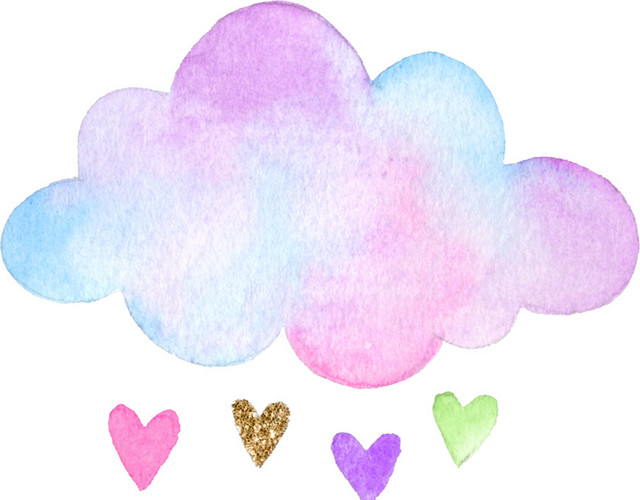 梦幻爱心雨素材