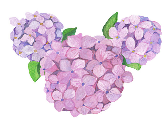 手绘水彩花装饰素材