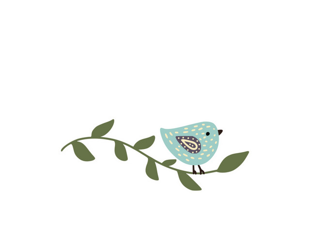 手绘卡通图标小鸟素材