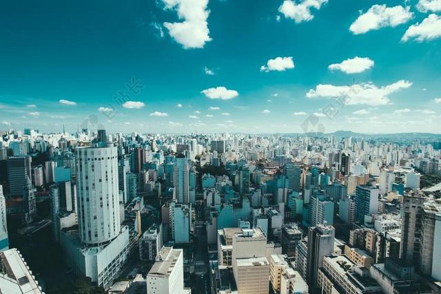 巴西 建筑物 城市 市容 云 圣保罗 天空 天际线 摩天大楼