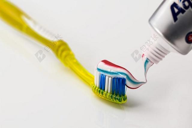 牙齿卫生牙刷牙膏背景图片