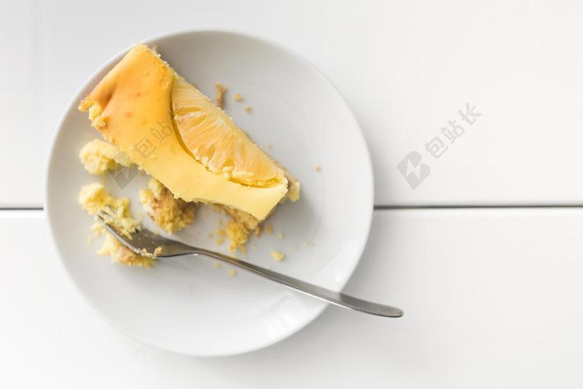 蛋糕 奶酪 芝士蛋糕 黄色 白 板 以上 冠捷 特写 烤