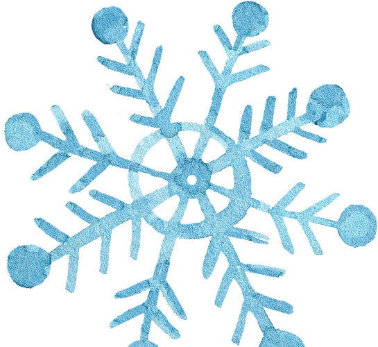 手绘卡通雪花素材