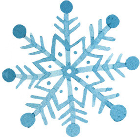 手绘卡通雪花素材