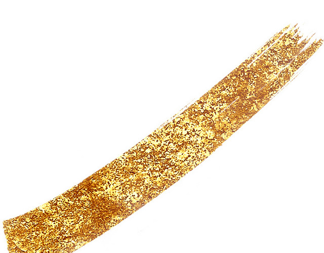 金色烫金笔刷笔触