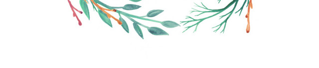 手绘水彩花卉花环素材