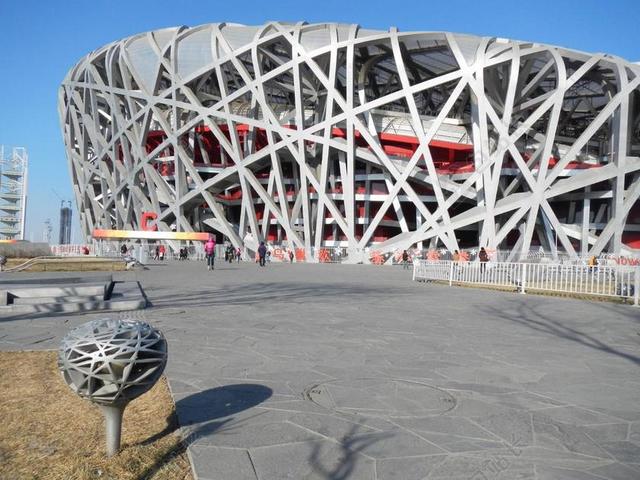 建筑现代的鸟巢体育馆背景图片