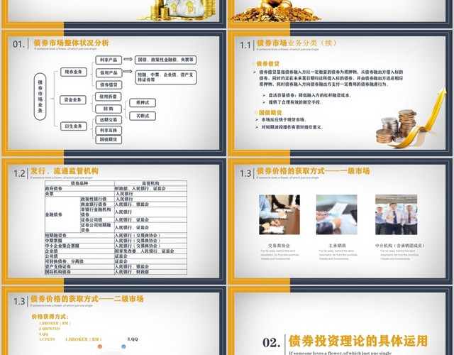 时尚简约风金融投资理财债券投资培训课件PPT模板
