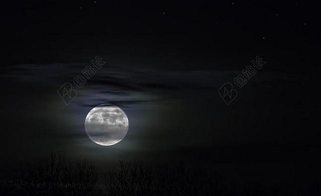 月光 夜间照片 夜 ABENDSTIMMUNG 月球 满月 神秘