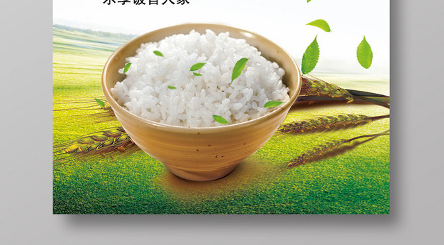 有机大米农产品简约海报