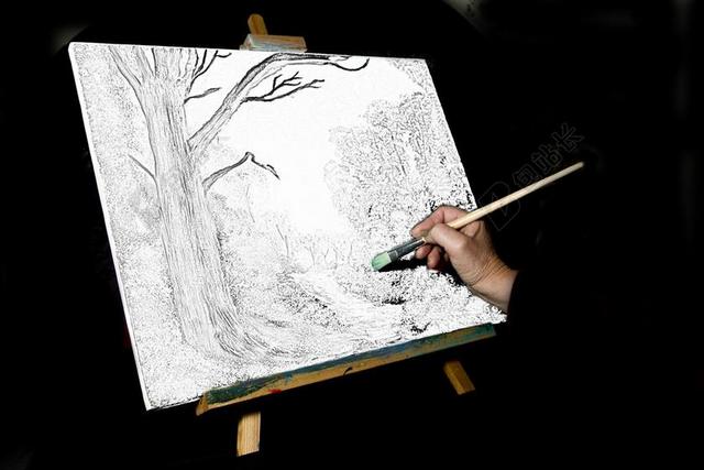 漆 绘画 画 丰富多彩 水彩画 铅笔 刷 图像 开花