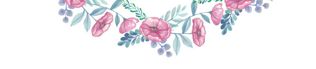 粉色小花花环素材