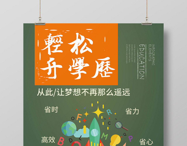 简约升学历轻松升学历海报