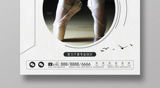 简约风艺考培训宣传招生海报