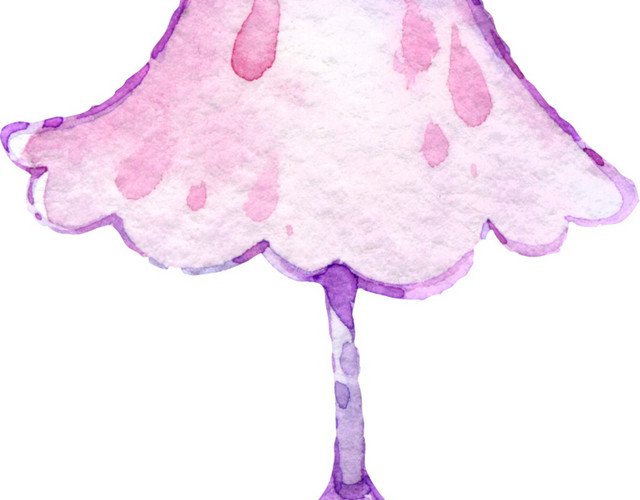 蘑菇水彩矢量元素下载