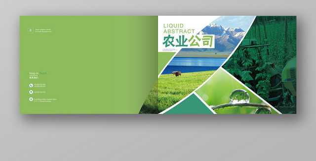 简约几何绿色农产品蔬菜水果画册封面