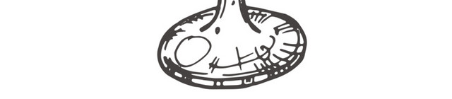 手绘黑白高脚杯设计素材