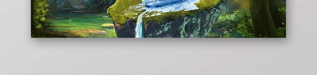 清新绿色梦幻森林大自然饮料BANNER