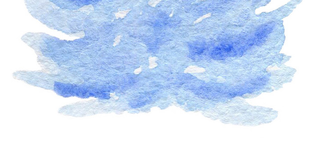 蓝色水彩小树矢量素材