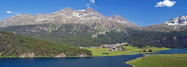 哈姆莱特 镇 村 瑞士 湖泊 山 景区 农村 风景 全景图
