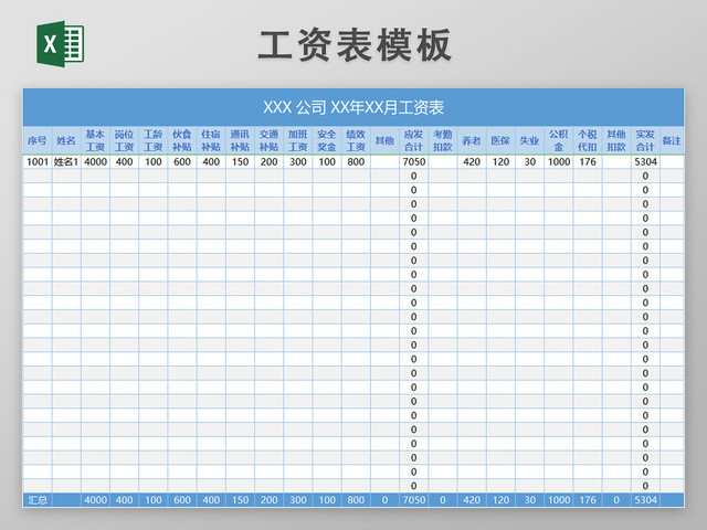 工资发放表模板带公式自动生成工资条