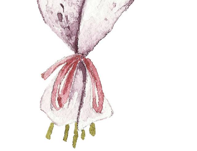 粉色花束水彩情人节教师节素材