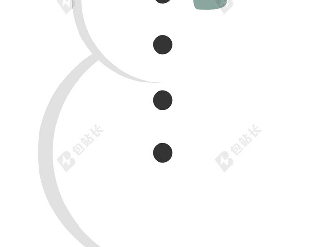 小雪人水彩背景素材