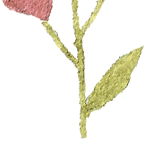 手绘爱心花水彩背景素材