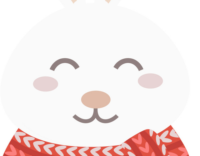 小兔子水彩背景素材