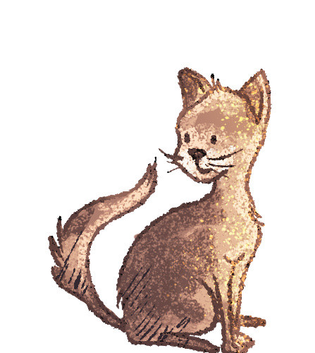 小猫水彩背景素材