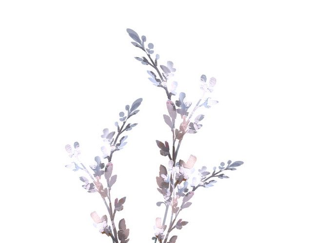 花朵树枝矢量素材