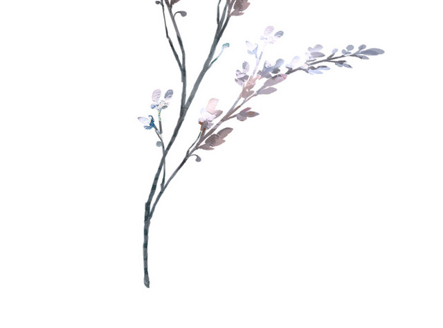 花朵树枝矢量素材