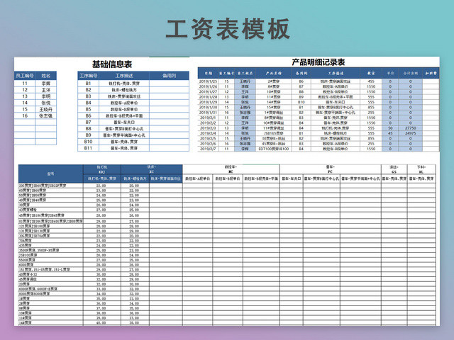 工资表模板带公式自动生成工资条
