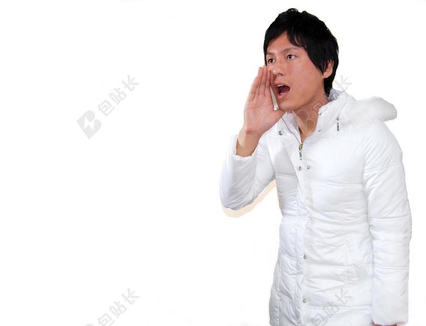 清新喊叫的男子背景图片