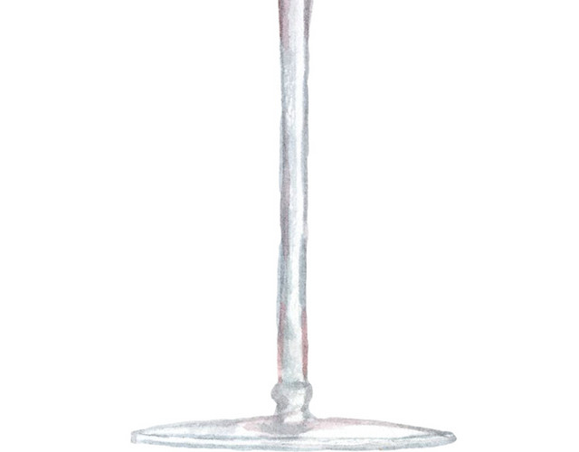 手绘水彩酒杯素材
