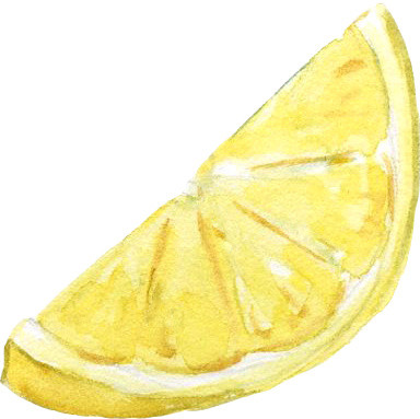 手绘水彩柠檬素材