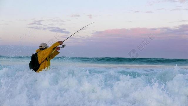 布列塔尼 捕鱼 海洋 水 地平线 钓鱼者