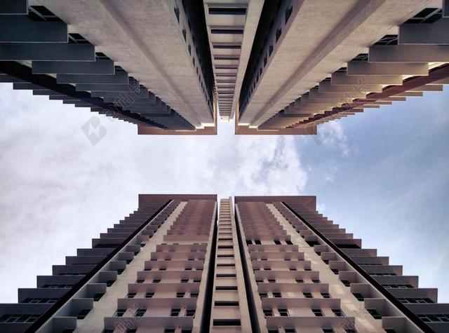 建筑物 透视 天空 城市 现代 结构 外墙