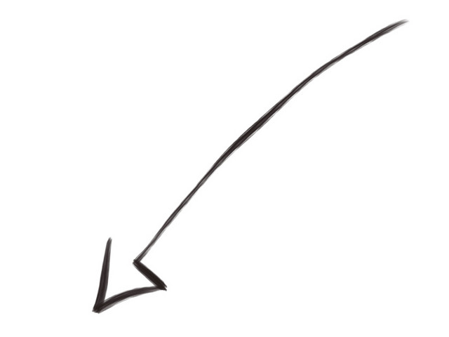 素描箭头线条元素素材
