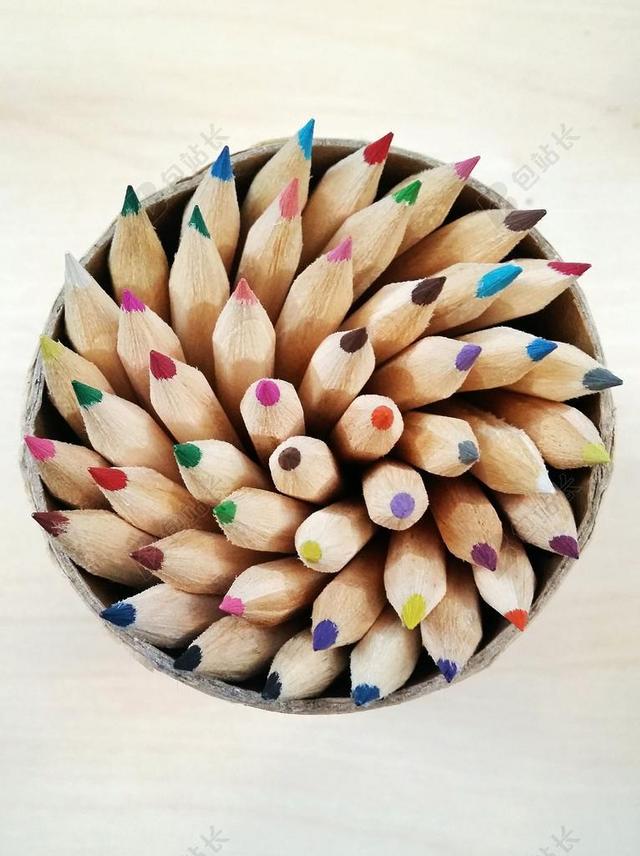 广告简约多彩的铅笔宣传背景图片