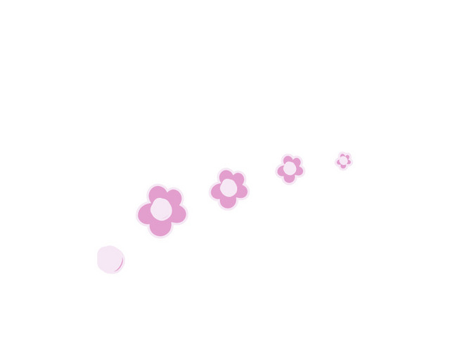 粉色花卡通矢量素材