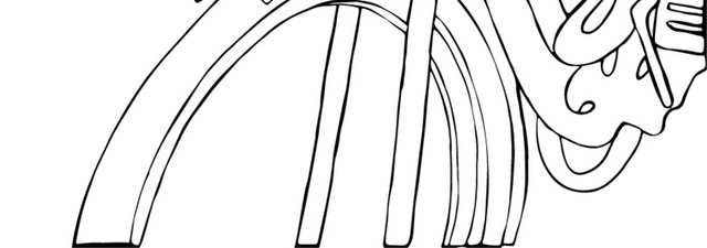 线条速写风绘画花朵元素素材