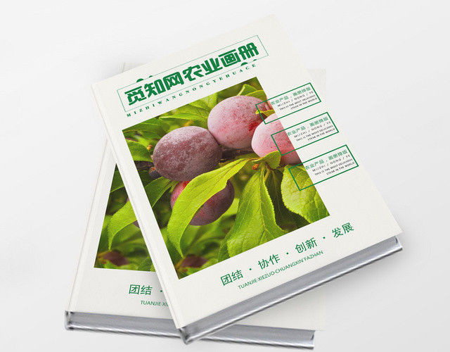 白色清新农业农产品画册整套