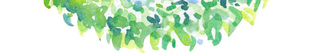 水彩绘画植物圆环素材
