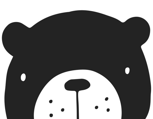 可爱小熊头素材
