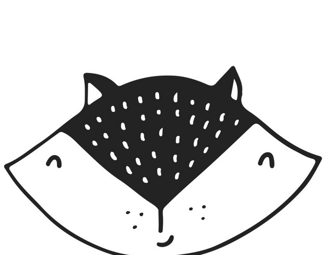 可爱狐狸头素材