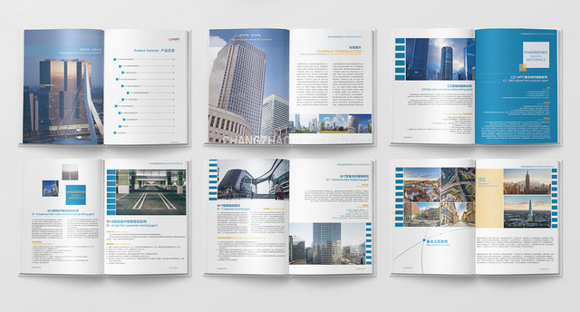 蓝色商务公司宣传企业画册宣传册画册