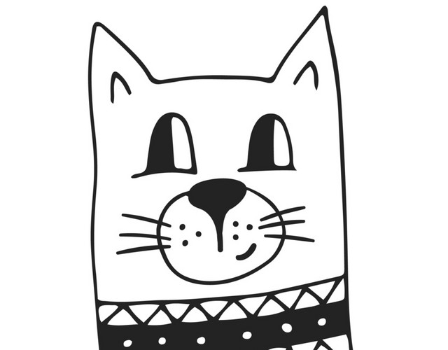 儿童画可爱小猫