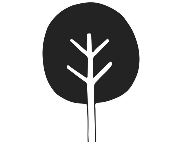 卡通小树矢量图